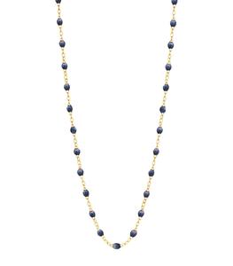 Gigi Clozeau - Femme - Collier or jaune et perles de résine 42 cm - Bleu