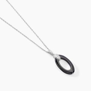Collier Peer Argent Blanc Oxyde De Zirconium