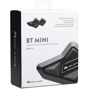 MIDLAND BT Mini Bluetooth Double pack système de communication, noir