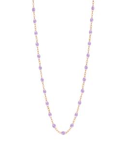 Gigi Clozeau - Femme - Collier or jaune et perles de résine 42 cm - Violet