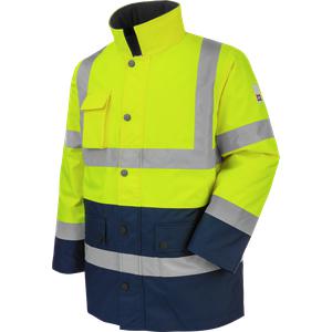 Parka de travail Würth MODYF haute-visibilité LUMEN jaune/marine
