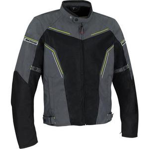 Bering Cancun Veste Textile moto, noir-gris-jaune, taille 4XL