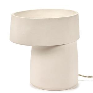 ROME-Lampe à poser céramique H23.5cm Blanc