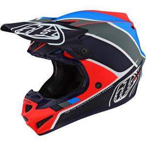 Troy Lee Designs SE4 PA Beta Casque de motocross pour les jeunes, bleu-orange, taille L