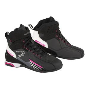 Basket moto femme Bering Tiger noir/blanc/fushia- 41