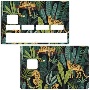 Sticker pour carte bancaire, Leopards dans la jungle