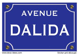 Sticker, plaque de rue, DALIDA