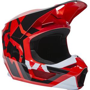 Fox V1 Lux Casque de motocross, noir-rouge, taille XL