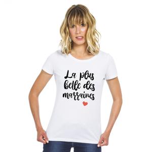 T-shirt Femme - La Plus Belle Des Marraines - Blanc - Taille XL