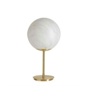 MINERAL-Lampe à poser effet marbre Polyéthylène/Laiton H55cm Blanc