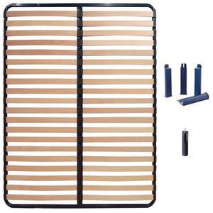 ALTOLATTES - Pack Sommier 2x20 Lattes 120x190cm + Pieds bleus + Pied central