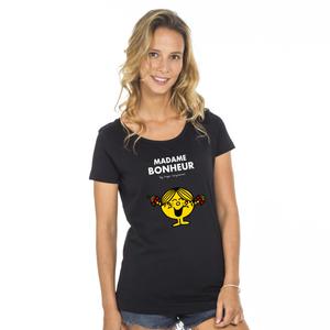 T-shirt Femme - Madame Bonheur - Noir - Taille S