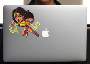 Sticker pour Macbook ou PC, LITTLE WONDER WOMAN H.15 cm