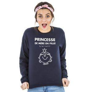 Sweat Femme - Princesse De Mère En Fille - Navy - Taille XS