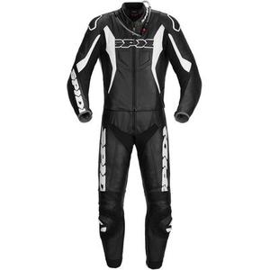 Spidi Sport Warrior Touring Two Piece Costume en cuir de moto, noir-blanc, taille 56