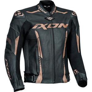Ixon Vortex 2 Veste en cuir de moto, noir-or, taille XL