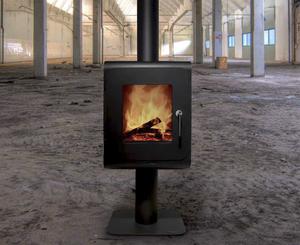 Poêle à bois Red Pod Moon Slim 10 Kw Noir Anthracite