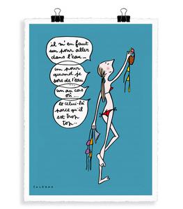 Image Republic - Affiche Soledad "Maillot" 56 x 76 cm - Blanc