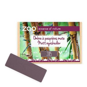 Zao Makeup Recharge Ombre à Paupières Rectangle Bio, vegan et rechargeable Violet sombre