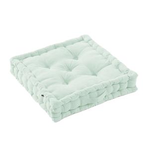 SOPHIE - Coussin de Sol 50x50cm Coton Coloris Menthe