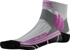 Chaussettes Run Speed Two Femme Gris/Rose