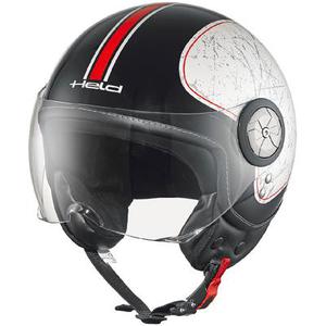 Held McCorry Casque jet, blanc-rouge, taille XS