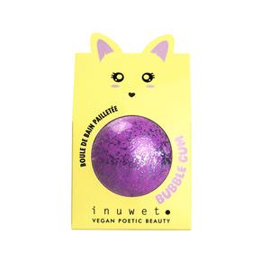 Inuwet Bombe de bain Pailletée - Violet - Bubble Gum 120g