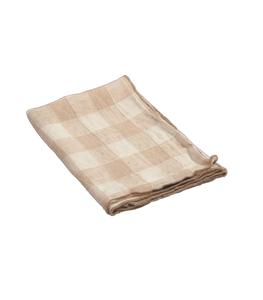 Maison de Vacances - Torchon Bourdon Toile Vintage Vichy 43 x 75 cm - Beige