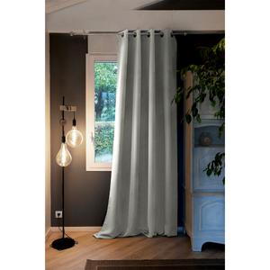 KEEPER - Rideau Thermique Occultant 180x260cm Coloris Gris clair
