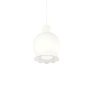 OPYO-Suspension Verre opalin/Métal Ø22cm Blanc