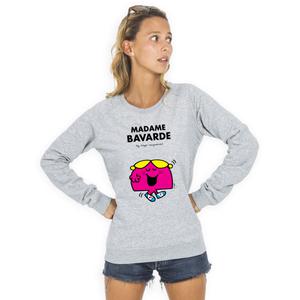 Sweat Femme - Madame Bavarde - Gris Chiné - Taille L