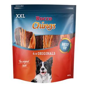 2x900g Rocco Chings XXL lot blancs de poulet, magret de canard, bœuf - Friandises pour chien
