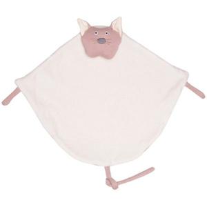 Doudou Plat Chat Vieux Rose Backyard Wooly Organic Coton Bio 35 cm