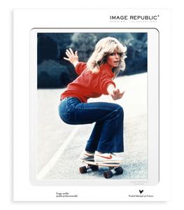 Image Republic - Affiche La Galerie "Farrah Fawcett" 40 x 50 cm - Blanc