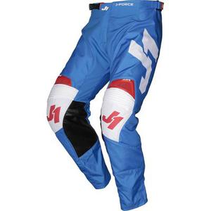 Just1 J-Force Terra Pantalon Motocross, blanc-rouge-bleu, taille 44
