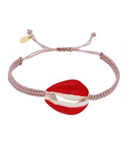 Maison Irem - Femme - Bracelet à coquillage Pino coloré - Rouge