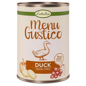 24x400g Lukullus Menu Gustico canard, carottes, airelles rouges, romarin - Pâtée pour chien