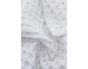 KADOLIS Couverture en Coton Bio - Paros Blanc 130 x 180 cm