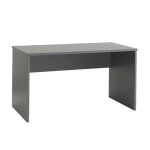 NASH DARK - Bureau Droit Anthracite 140cm avec Voile de Fond