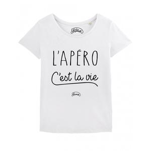 T-shirt Femme - L'apero C'est La Vie - Blanc - Taille L