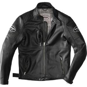 Spidi Clubber Veste en cuir de moto, noir, taille 48