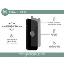 Force Glass - Verre Trempé Privacy - Modèle : iPhone Xs Max - Couleur : Transparent