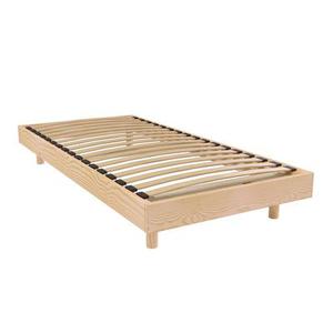 Sommier à lattes 1 place bois Kit France - 90x190 - Brut (sans vernis)