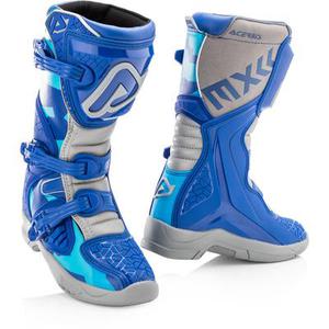 Acerbis X-Team Bottes de motocross pour enfants, gris-bleu, taille 33 pour Des gamins