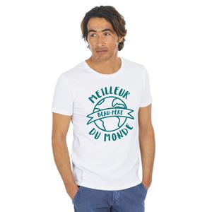 T-shirt Homme - Meilleur Beau Père Du Monde - Blanc - Taille M