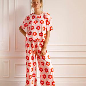 Pyjama long Coton BIO - Clodette Rose