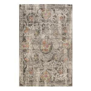 Tapis exterieur plat baroque vintage gris 170x120