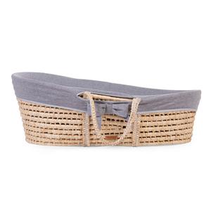 Moses Basket Cover - Jersey - Grey