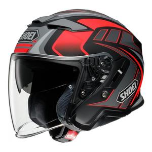 Casque jet Shoei J-Cruise II Aglero TC-1 gris/noir/rouge- XL