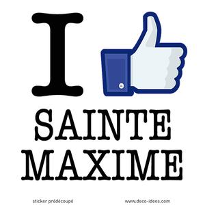 Sticker I LIKE SAINTE MAXIME